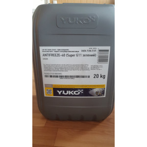 Рідина охолоджуюча ANTIFREEZE-40 Super G11 (зелений) (20кг.) (YUKOIL) Рідина охолоджуюча ANTIFREEZE-40 Super G11 (зелений) (20кг.) (YUKOIL)