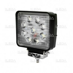 Фара рабочая, LED 27W (12/24В) квадратная (9x3W/узкий луч 30°) Фара рабочая, LED 27W (12/24В) квадратная (9x3W/узкий луч 30°)
