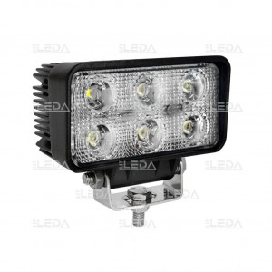 Фара рабочая, LED 18W (12/24В) прямоугольная (6x3W/широкий луч 60°) Фара рабочая, LED 18W (12/24В) прямоугольная (6x3W/широкий луч 60°)