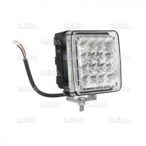 Фара рабочая, LED 27W (светодиод OSRAM) (12/24В) квадратная (гибридный луч) Фара рабочая, LED 27W (светодиод OSRAM) (12/24В) квадратная (гибридный луч)