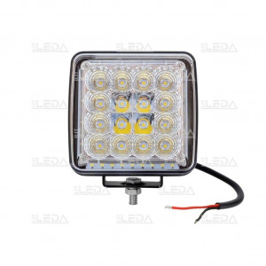 Фара рабочая, LED 48W (светодиод OSRAM) (12/24В) квадратная (гибридный луч) Фара рабочая, LED 48W (светодиод OSRAM) (12/24В) квадратная (гибридный луч)