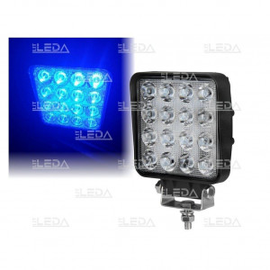 Фара рабочая, LED 16W (12/24В) (синего свечения) прямоугольная Фара рабочая, LED 16W (12/24В) (синего свечения) прямоугольная